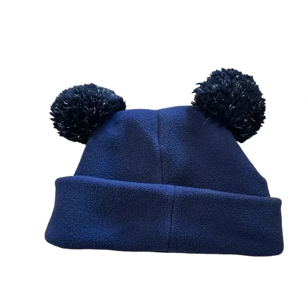 Spotted Zebra boys medium monster blue beanie with ears